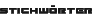 Stichw&ouml;rter